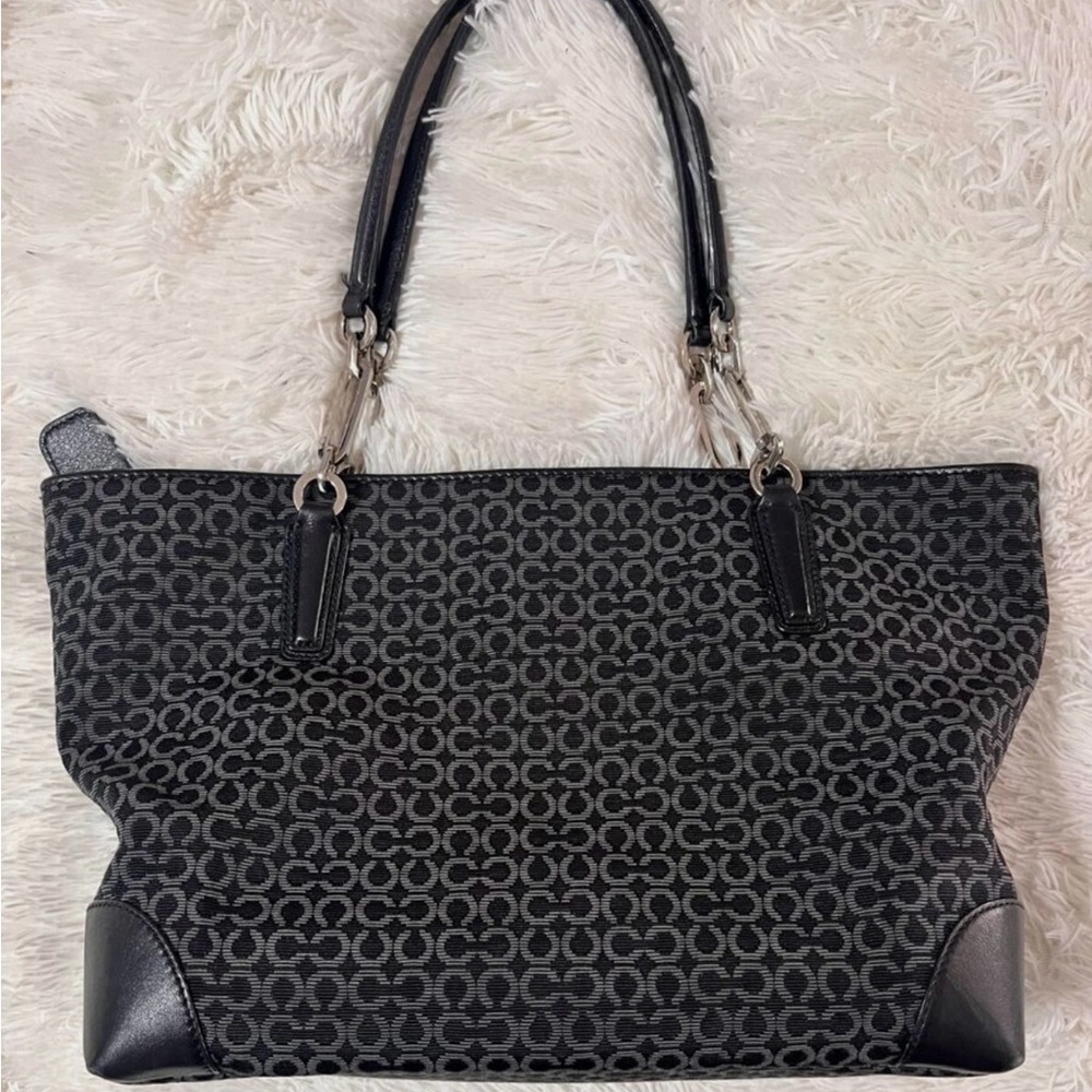 Coach Madison East West Graysilver Signature Tote